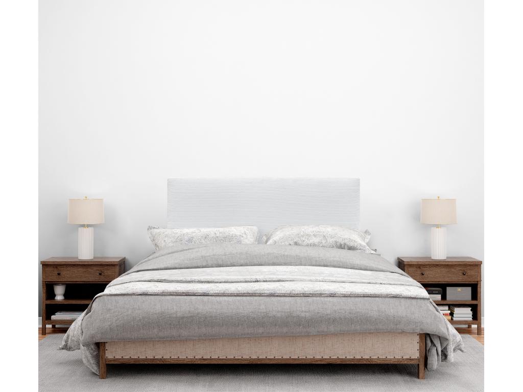 White Velvet Bed, 90 x 105 cm