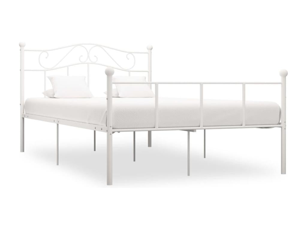 White Metal Bed Frame, 120 x 200 cm