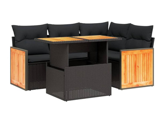 Black Woven Resin Wicker Outdoor Furniture Set - dlz1766461004273