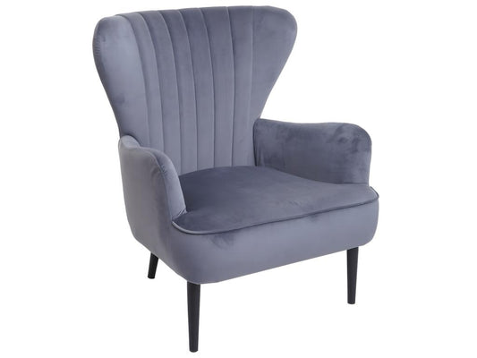 Gray Velvet Accent Chair