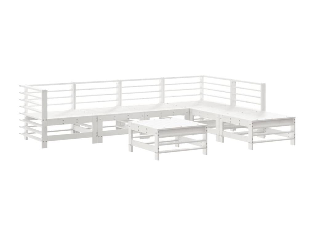 White Solid Wood Outdoor Furniture Set - dlz1766461810276