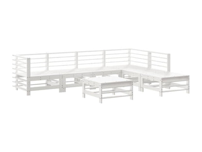 White Solid Wood Outdoor Furniture Set - dlz1766461810276