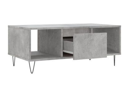 Gray Engineered Wood Coffee Table, 90 x 50 x 36.5 cm