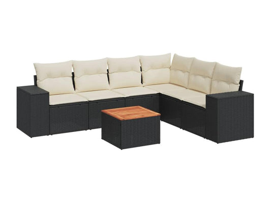 Black Woven Resin Wicker Outdoor Furniture Set - dlz1766461416056