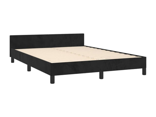 Black Velvet Bed Frame, 140 x 200 cm