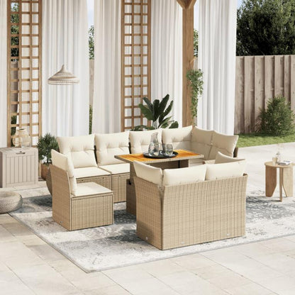 Beige Woven Resin Wicker Outdoor Furniture Set - dlz1766461809246