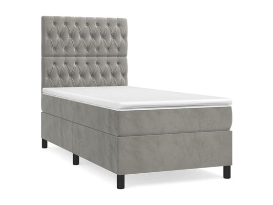 Gray Velvet Mattress, 100 x 200 cm