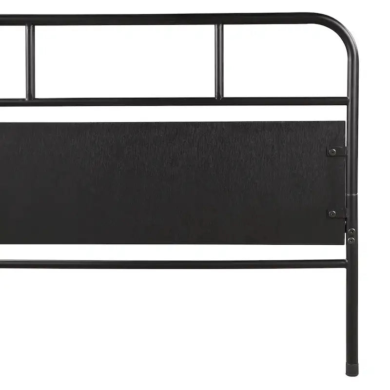 Twin Size Black Metal Daybed Bed with Trundle