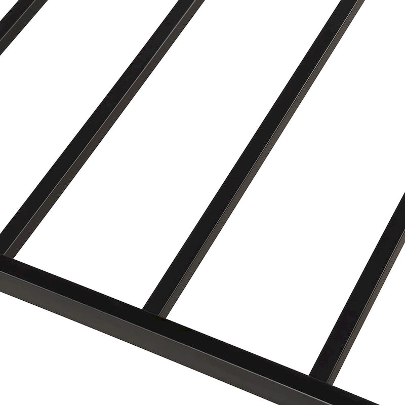 Twin Size Black Metal Daybed Bed with Trundle