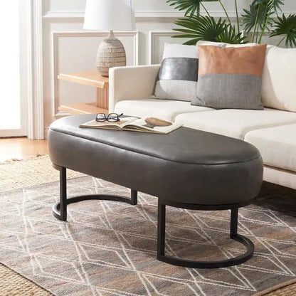 SAFAVIEH Home Collection Bellezza Oval Bench - 50 W x 20 D x 19 H