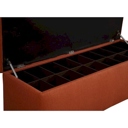 The Sole Secret Shoe Storage Bench - Candice Pumpkin