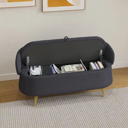 Teddy Fleece Storage Bed Bench