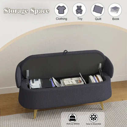 Teddy Fleece Storage Bed Bench