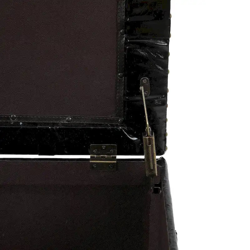 Upholstered Faux Leather Retro Speaker Styling Bench