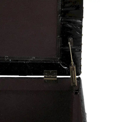 Upholstered Faux Leather Retro Speaker Styling Bench