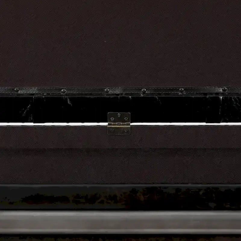 Upholstered Faux Leather Retro Speaker Styling Bench