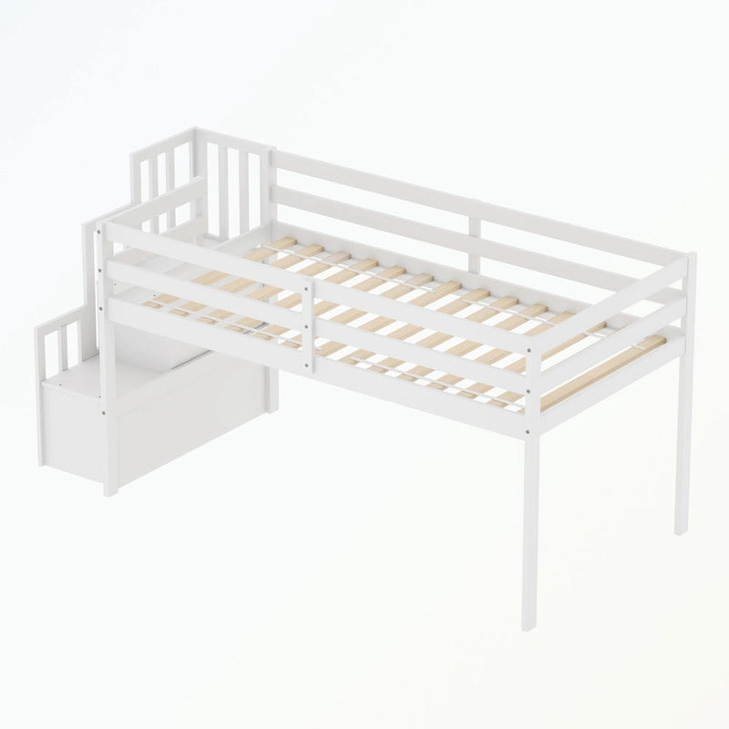 Loft bed with staircase,twin size