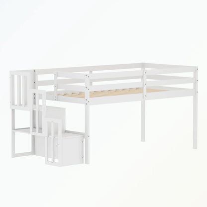 Loft bed with staircase,twin size