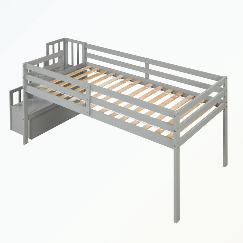 Loft bed with staircase,twin size