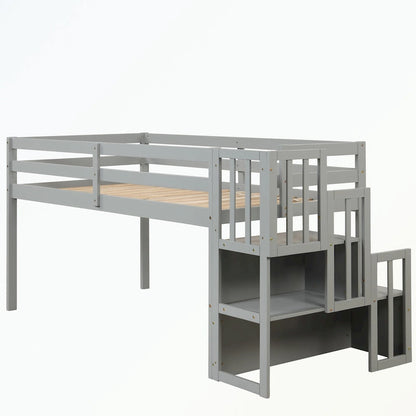 Loft bed with staircase,twin size