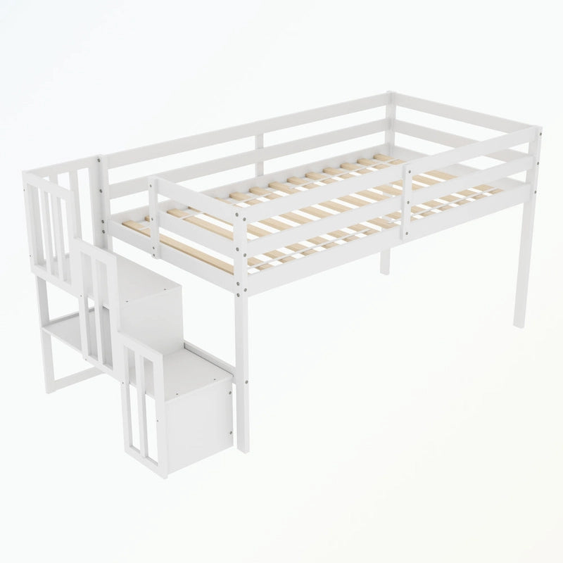 Loft bed with staircase,twin size