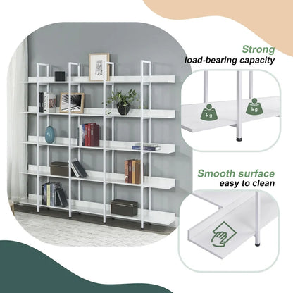 5 Tier Bookcase Home Office Open Bookshelf