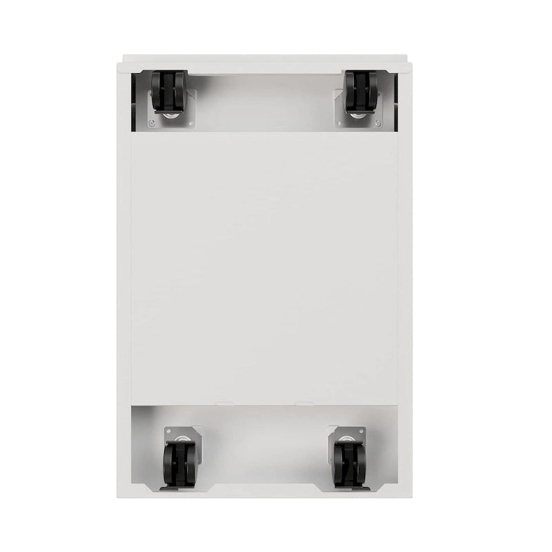 Hirsh 20 D Mobile Pedestal Box File Cabinet with Seat Cushion,White