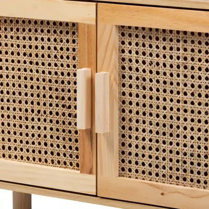 Faulkner Mid-Century Modern Wooden Bookcase & Bookshelf-Natural Brown