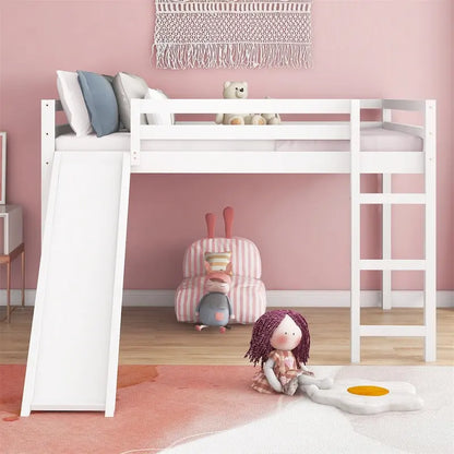 Merax Full Loft Bed with Slide