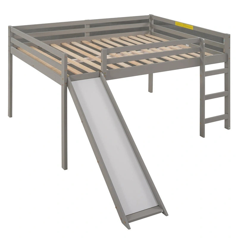 Merax Full Loft Bed with Slide