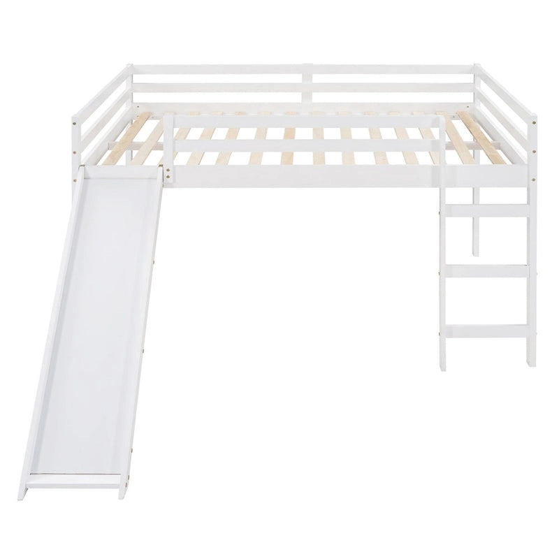 Merax Full Loft Bed with Slide