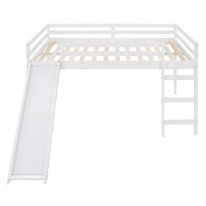 Merax Full Loft Bed with Slide