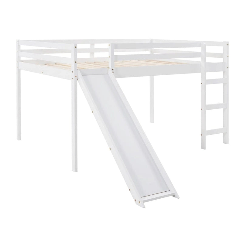 Merax Full Loft Bed with Slide