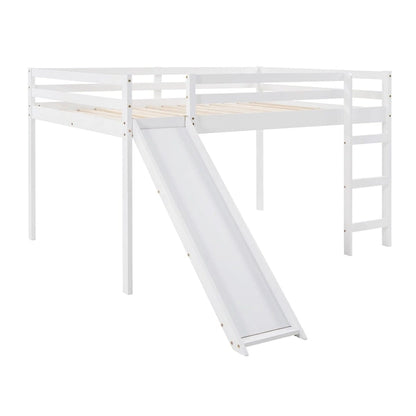 Merax Full Loft Bed with Slide