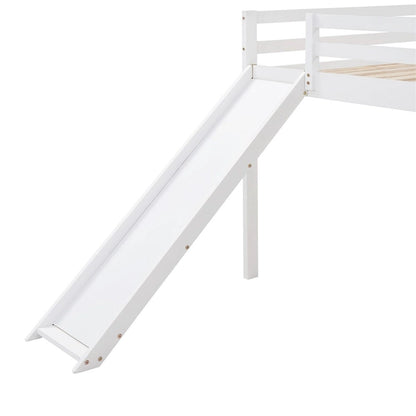 Merax Full Loft Bed with Slide
