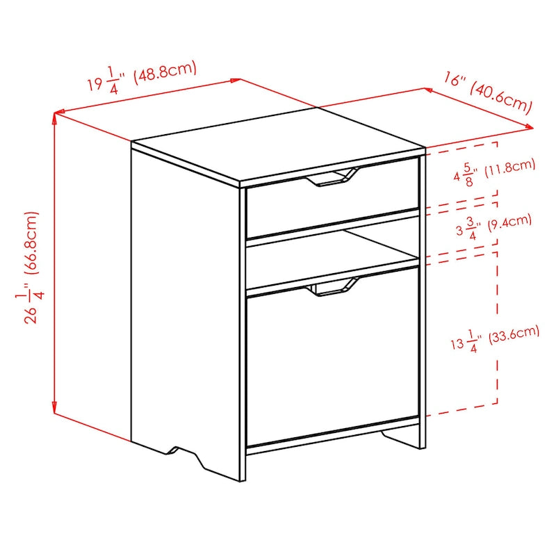 Nova Filing Storage Cabinet, Charcoal