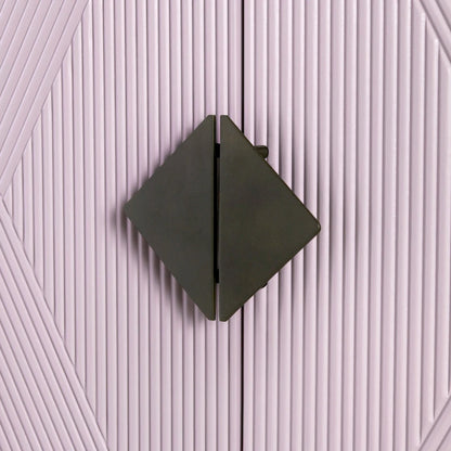 Four Door Wooden Sideboard with Gold Accents, Lilac Purple - 72