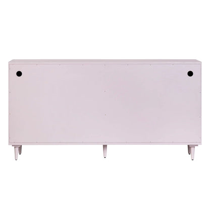 Four Door Wooden Sideboard with Gold Accents, Lilac Purple - 72