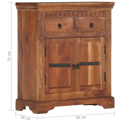 vidaXL Sideboard 24.8x11.8x29.5 Solid Acacia Wood