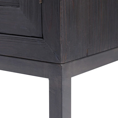 43 Black and Bronze Contemporary 2 Door Cabinet