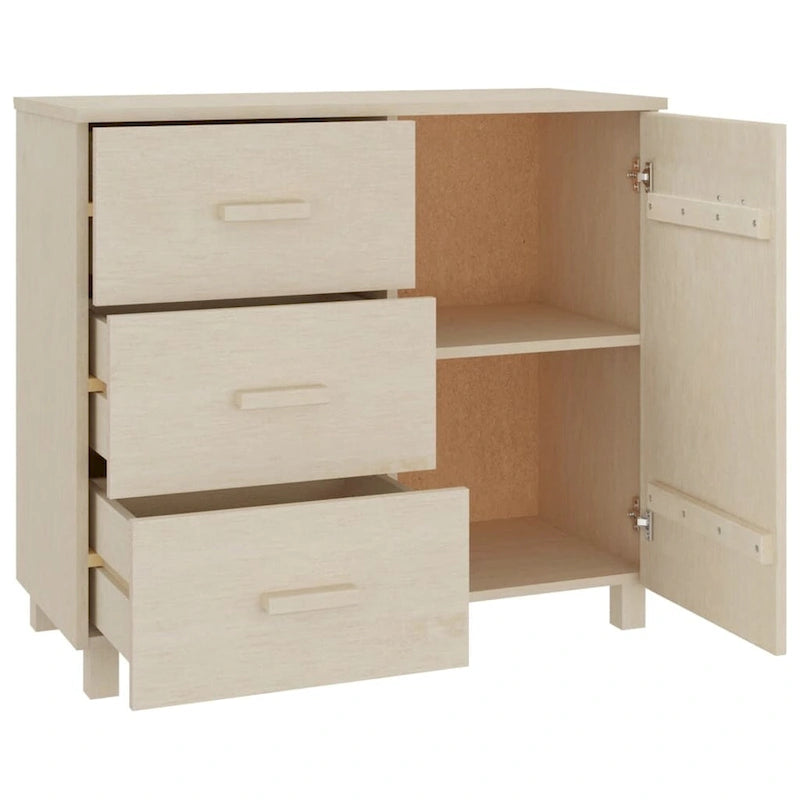 vidaXL Sideboard Buffet Cabinet with Storage for Kitchen HAMAR Solid Pinewood - 35.4x15.7x31.5