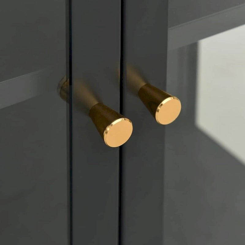 vidaXL Sideboard Anthracite 29.5x13.8x41.3 Steel and Glass