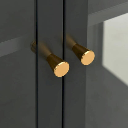 vidaXL Sideboard Anthracite 29.5x13.8x41.3 Steel and Glass