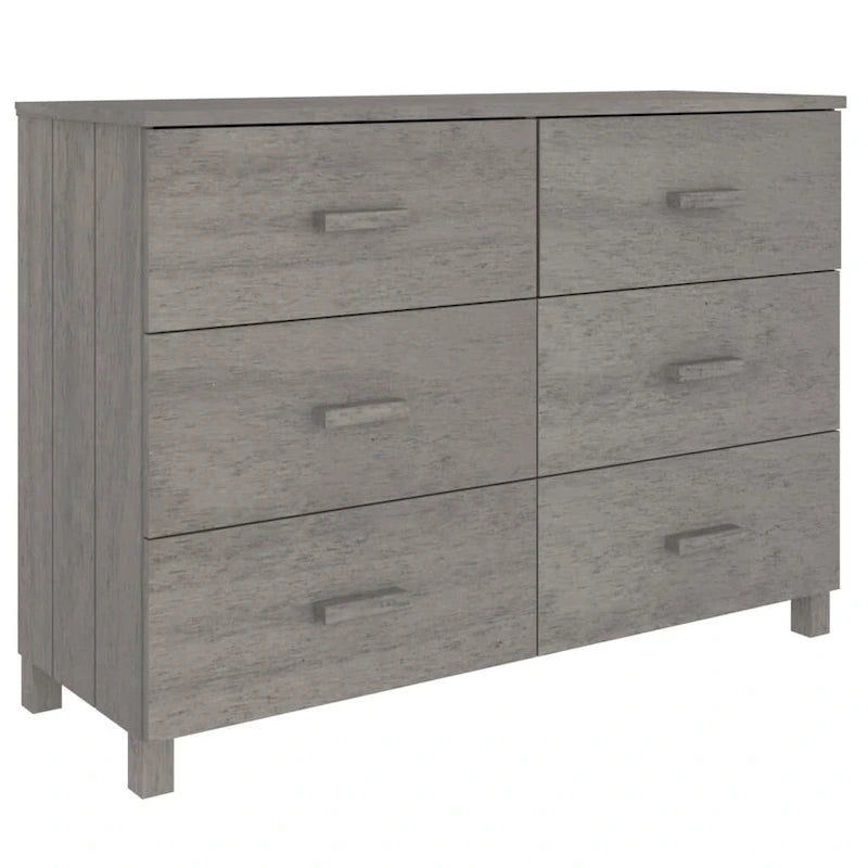 vidaXL Sideboard Buffet Console Cabinet with Storage HAMAR Solid Wood Pine - 44.5x15.7x31.5