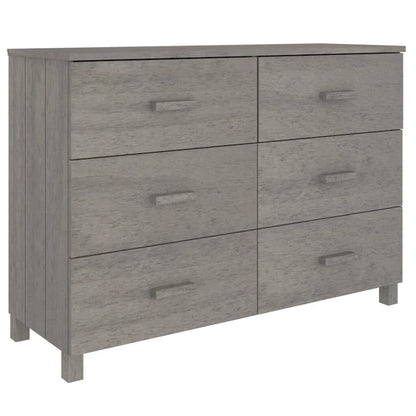 vidaXL Sideboard Buffet Console Cabinet with Storage HAMAR Solid Wood Pine - 44.5x15.7x31.5