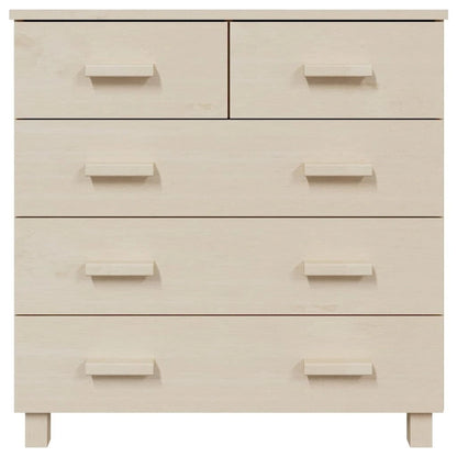 vidaXL Sideboard Bar Buffet Console Cabinet with Drawers HAMAR Solid Wood Pine - 31.1x15.7x31.5