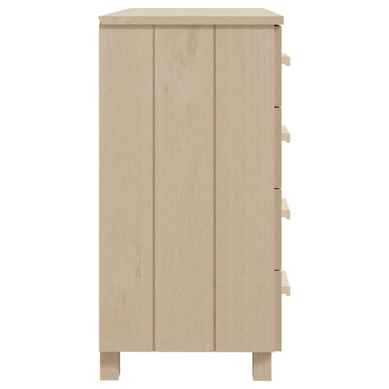 vidaXL Sideboard Bar Buffet Console Cabinet with Drawers HAMAR Solid Wood Pine - 31.1x15.7x31.5
