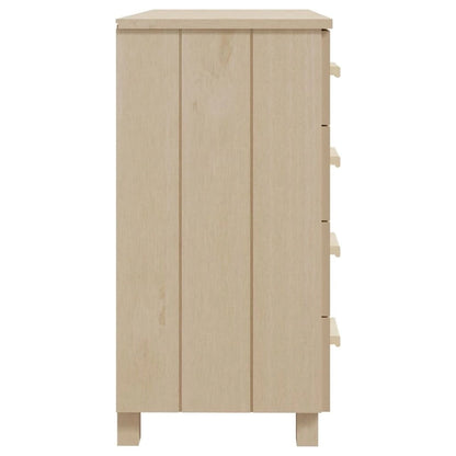 vidaXL Sideboard Bar Buffet Console Cabinet with Drawers HAMAR Solid Wood Pine - 31.1x15.7x31.5