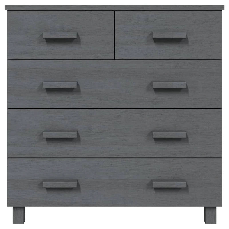 vidaXL Sideboard Bar Buffet Console Cabinet with Drawers HAMAR Solid Wood Pine - 31.1x15.7x31.5