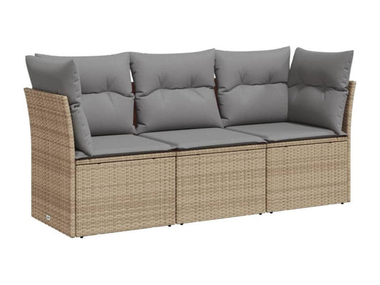 Beige Woven Resin Wicker Outdoor Furniture Set - dlz1766461133694